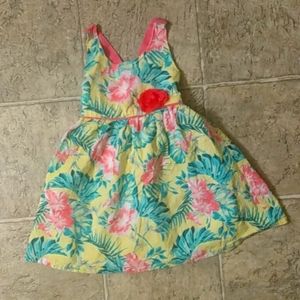 Penelope Mack Tropical Flower Print Dress - Sz 2T